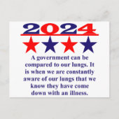 政府を比較できる – 政治引用文 ポストカード (正面)