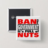 政府を禁止する 缶バッジ (正面&裏面)