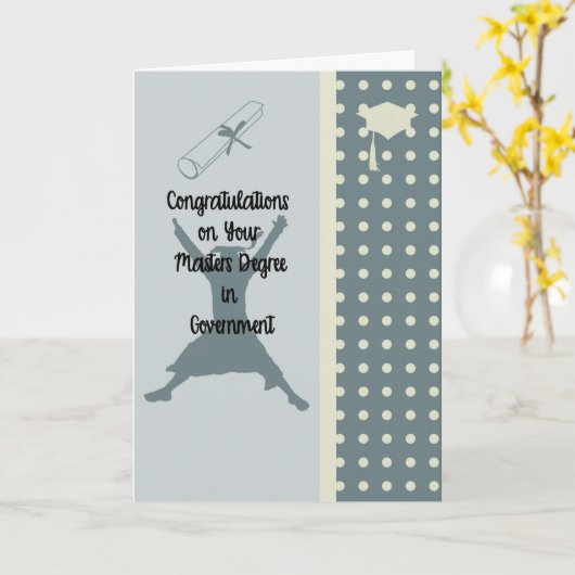 政府カードの修士号 カード (黄色い花)