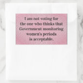 政府モニタリング 長方形シール (バッグ)