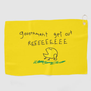 政府出て行け REE SNEKRIGHT ガズデン旗 ゴルフタオル