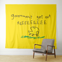 政府出て行け REE SNEKRIGHT ガズデン旗 タペストリー