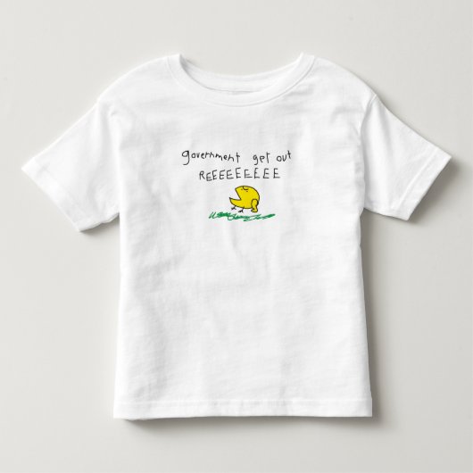 政府出て行け REE SNEKRIGHT ガズデン旗 トドラーTシャツ (正面)