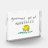 政府出て行け REE SNEKRIGHT ガズデン旗 フォトブロック (左)