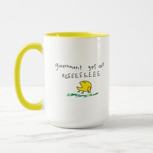 政府出て行け REE SNEKRIGHT ガズデン旗 マグカップ (左)