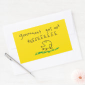 政府出て行け REE SNEKRIGHT ガズデン旗 長方形シール (封筒)