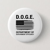 政府効率の土下省4 缶バッジ (正面)