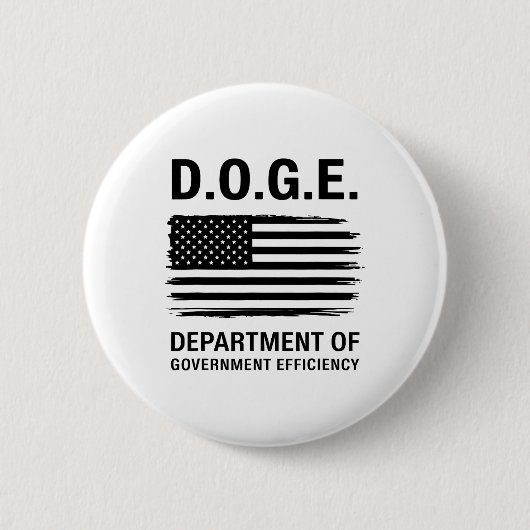 政府効率の土下省4 缶バッジ (正面)