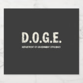 政府効率化省 DOGE犬 スパークリングワインラベル (シングルラベル)