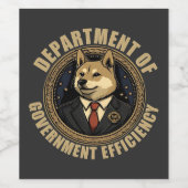 政府効率化省 DOGE犬 ワインラベル (シングルラベル)