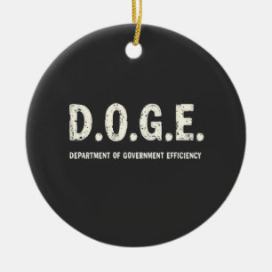 政府効率化省 DOGE 犬 セラミックオーナメント