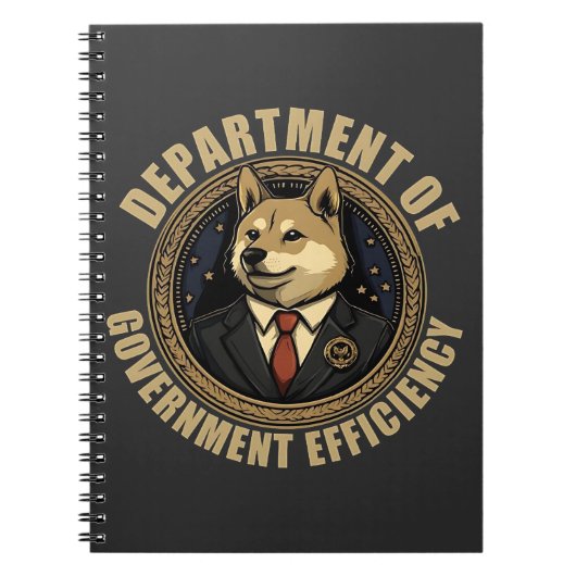 政府効率化省 DOGE 犬 ノートブック (正面)
