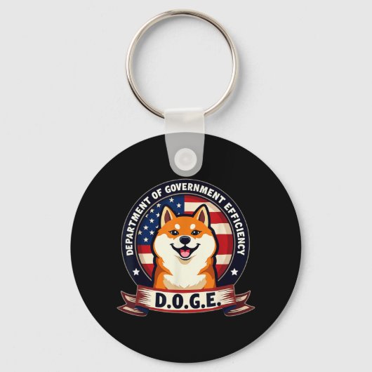 政府効率局などDoge D.o. キーホルダー (正面)