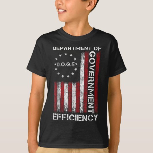 政府効率局などDoge D.o. Tシャツ (正面)