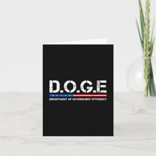 政府効率局のD.o.例： Doge Department of Government Efficie カード (正面)