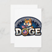 政府効率局ドージドッグ サンキューカード (正面/裏面)