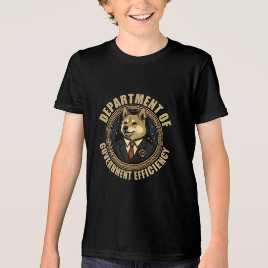 政府効率局ドージドッグ トライブレンドTシャツ (正面)