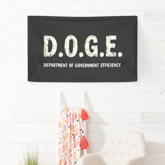 政府効率局ドージドッグ 横断幕 (インサイチュ)
