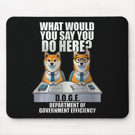 政府効率局D.o.例えばDoge マウスパッド (正面)