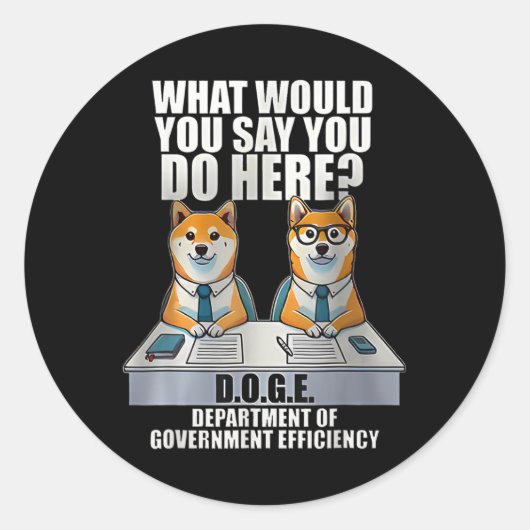 政府効率局D.o.例えばDoge ラウンドシール (正面)
