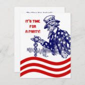 政府又は軍隊退職パーティの招待状 招待状 (正面/裏面)