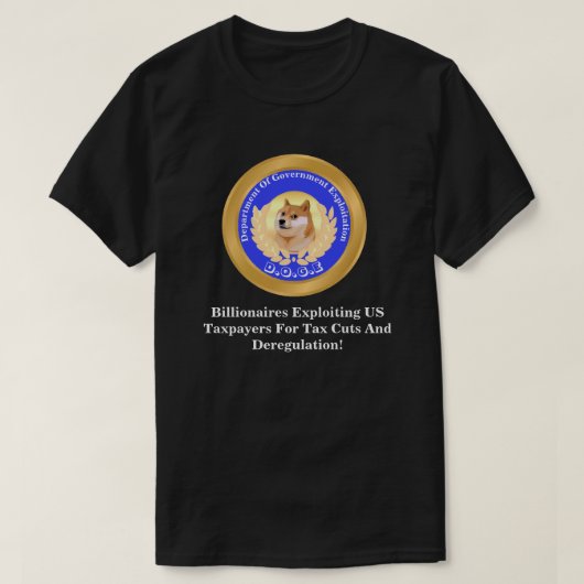 政府搾取省 Tシャツ (デザイン正面)
