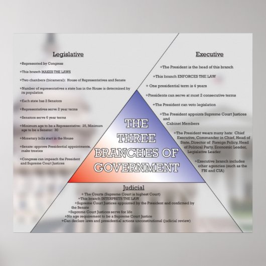 政府機関の3つの支店*更新* ポスター (正面)