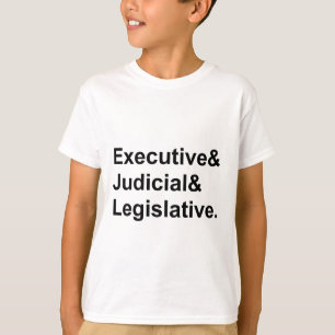 政府行政立法の3支部 Tシャツ
