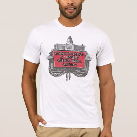政府計画のミルトン・フリードマン Tシャツ (正面)