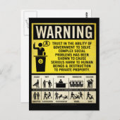 政府警告のはがき ポストカード (正面/裏面)