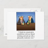 政治おもしろいと飲み漫画のギフト！ ポストカード (正面/裏面)