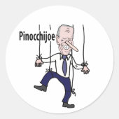 政治おもしろいアンチジョーバイデン氏プン ラウンドシール (正面)