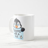 政治おもしろいミームペンギン関税 コーヒーマグカップ (正面左)