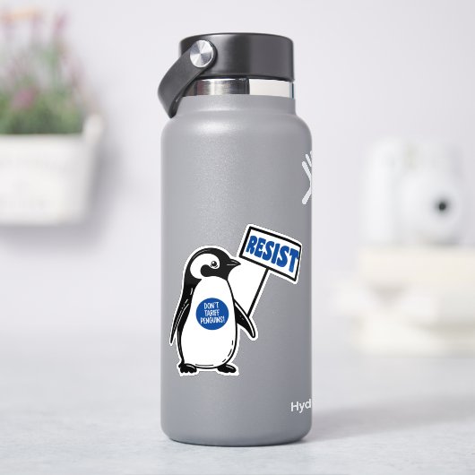 政治おもしろいミームペンギン関税 シール (HydroFlask)