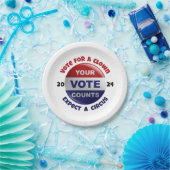 政治おもしろい引用文赤白青紙プレート ペーパープレート (パーティー)