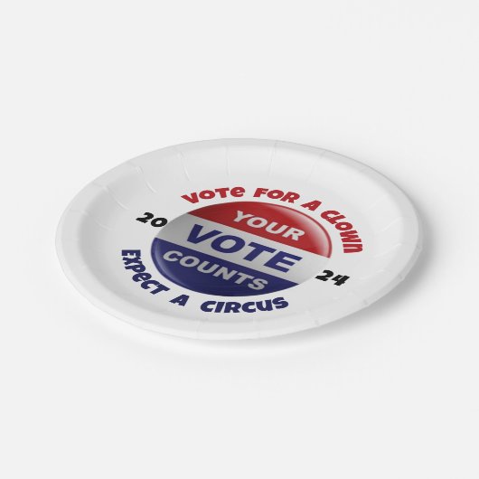 政治おもしろい引用文赤白青紙プレート ペーパープレート (アングル)