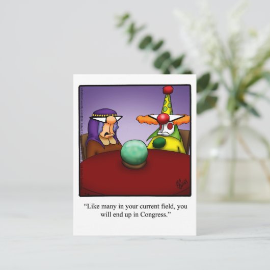 政治おもしろい用はがき ポストカード (スタンド正面)