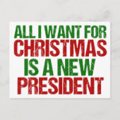 政治おもしろい的なクリスマス選挙ユーモア ポストカード (正面)