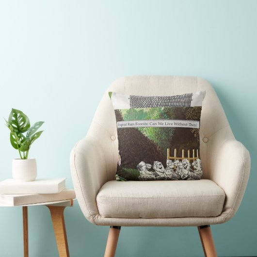 政治おもしろい的なジョークの森の気候変動の風刺 クッション (椅子)