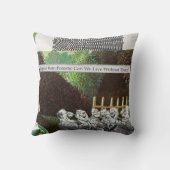 政治おもしろい的なジョークの森の気候変動の風刺 クッション (裏面)