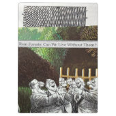 政治おもしろい的なジョークの森の気候変動の風刺 クリップボード (裏面)