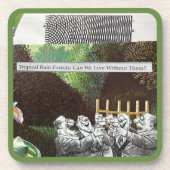 政治おもしろい的なジョークの森の気候変動の風刺 コースター (正面)