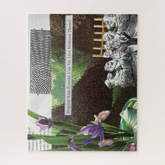 政治おもしろい的なジョークの森の気候変動の風刺 ジグソーパズル (縦)