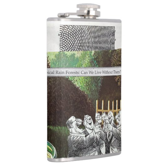 政治おもしろい的なジョークの森の気候変動の風刺 フラスク (右)