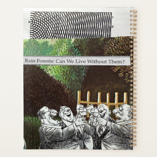 政治おもしろい的なジョークの森の気候変動の風刺 プランナー手帳 (裏面)