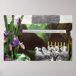 政治おもしろい的なジョークの森の気候変動の風刺 ポスター