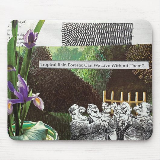 政治おもしろい的なジョークの森の気候変動の風刺 マウスパッド (正面)