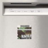 政治おもしろい的なジョークの森の気候変動の風刺 マグネット (インサイチュ (食洗機))