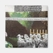 政治おもしろい的なジョークの森の気候変動の風刺 マグネット (正面)