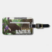 政治おもしろい的なジョークの森の気候変動の風刺 ラゲッジタグ (正面横)